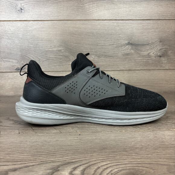 Skechers Slip-ins Relaxed Fit Slade Caster Men's 12 Black Gray Sneakers 210892WW - Picture 8 of 13